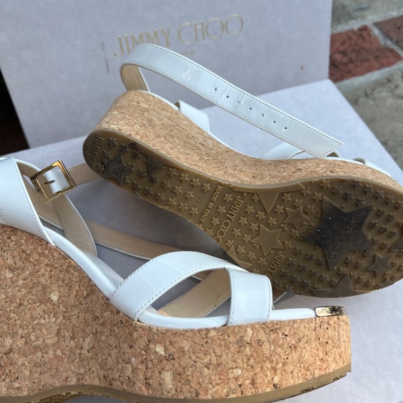 JIMMY CHOO platform ankle strap sandals - Picture 6 of 9